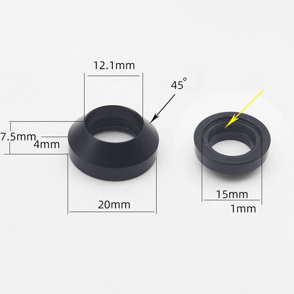 Fahrrad Steckachse Unterlegscheibe M12x3/7,5mm M15x0,2/5mm Aluminium Legierung Hub Achse Flache/konische Unterlegscheiben Fahrrad Naben Zubehör – Detail 22