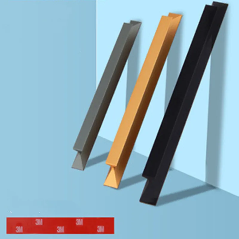 Hole free Aluminum Alloy Door Handle Wardrobe TV Cabinet Refrigerator Window Balcony Sliding