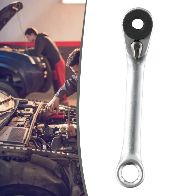 Mini-Dreizack 1/4 Zoll Flying C-Batch Kopf Pflaumenblüten-Doppelzweckmodell 2-in-1 Ratschenschlüssel Schnellschlüssel – Detail 7