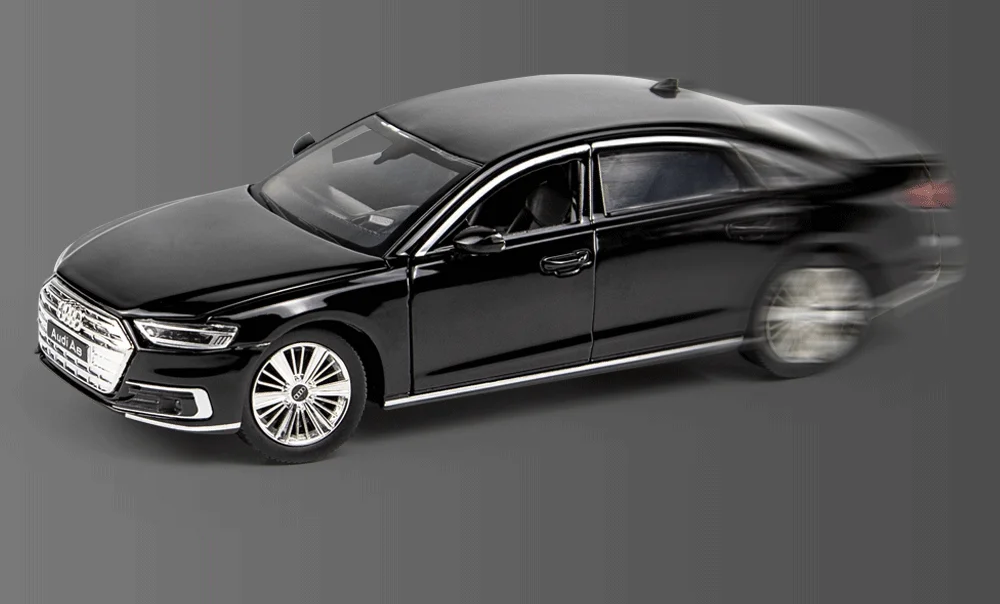 1:32 Audi A8 Alloy Diecast Car Model Sound Light Collection Toy