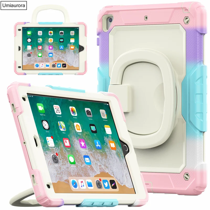 Heavy Duty Rugged Tablet Case with Handle and Stand - Shockproof Cover