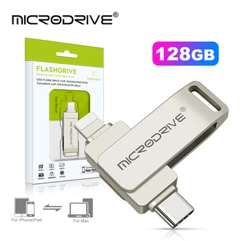 TYPE-C Flash Drive pendrive For iPhone /Plus/X/ipad Usb/Otg 2 in 1 Pen Drive For all iOS External Storage Devices/ cell phone