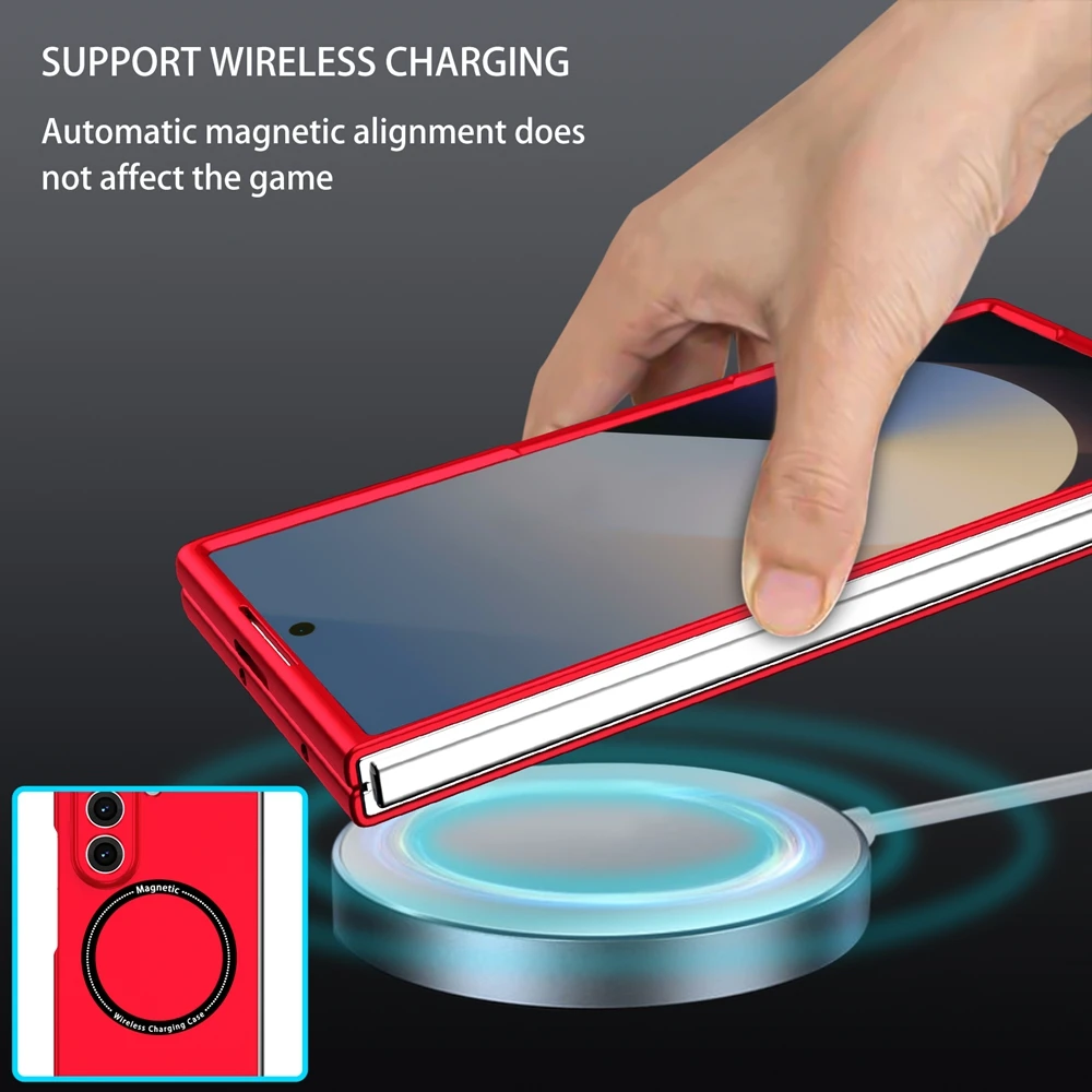 Ultra Thin Foldable Matte Shockproof Phone Case with MagSafe Wireless Charging Compatibility