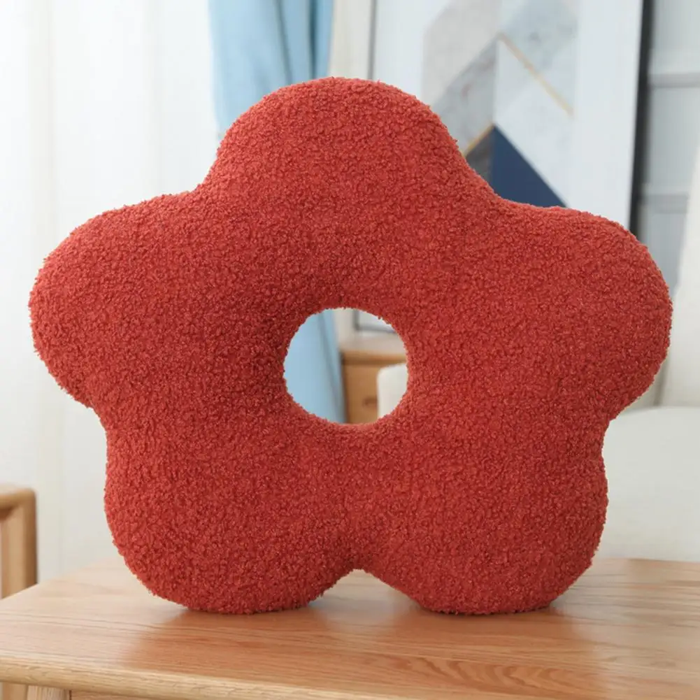 

Solid Color Durable Floral Design Stuffed Doll No Deformation Plush Doll Comfortable Touch Home Decoration