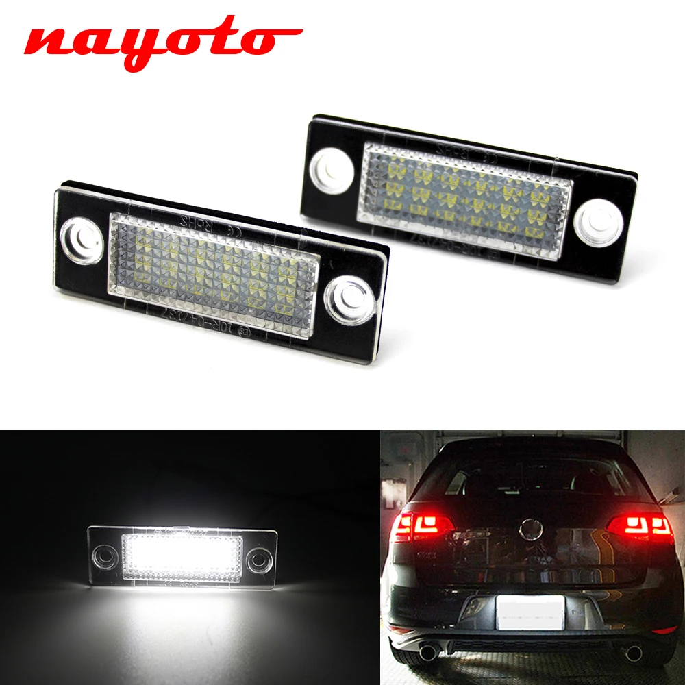 2 Pz Led Numero Luce Targa 3 B5943021 3 B5998026 Muslimfor Vw Passat B5.5 B6 Caddy Golf Transporter T5 T6 Touran