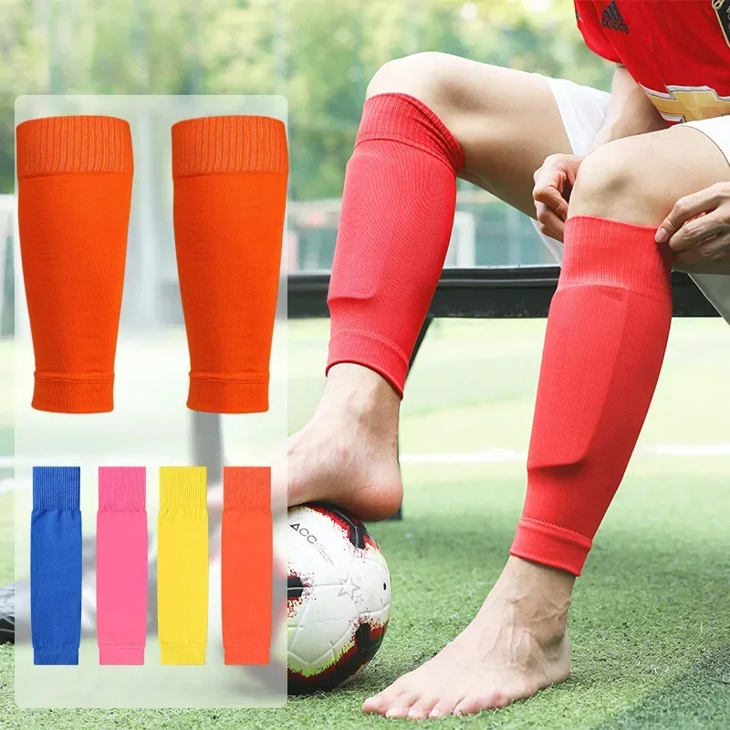 1Pair Sports Soccer Shin Guard socks Pad Sleeve Sock Leg Support Football Compression Sleeve Adult Teens Children leg protection