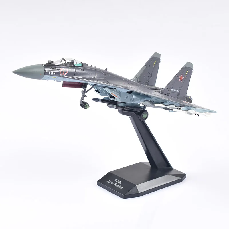 1/100th Alloy Russian Su-35 Fighter Jets Sukhoi Bomber Airplane Model Toys 