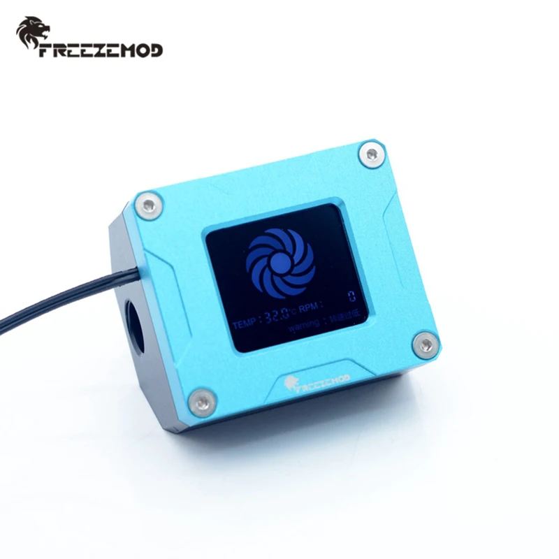 Zemod Medidor de Fluxo Eletrônico 2022 Pequeno Impulsor de Água Resfriador Velocidade e Temperatura Display de Alarme Acessórios Embutidos Ventiladores e resfriadores - Imagem 2