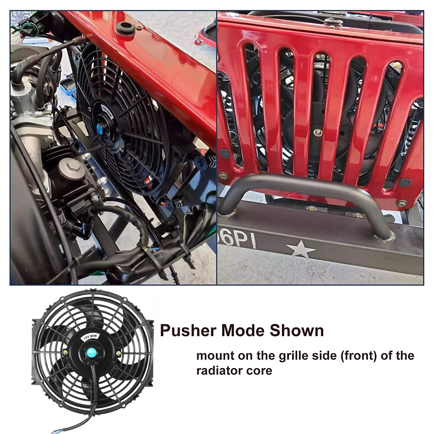 مروحة تبريد مكيف هواء السيارة العالمية 7/9/10/12/1...