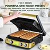 Elite 7-in-1 Multi-Function Contact Grill & Griddle, Healthy Ceramic Nonstick Aluminum, Grill & Waffle Plates, Adjustable Shade 5