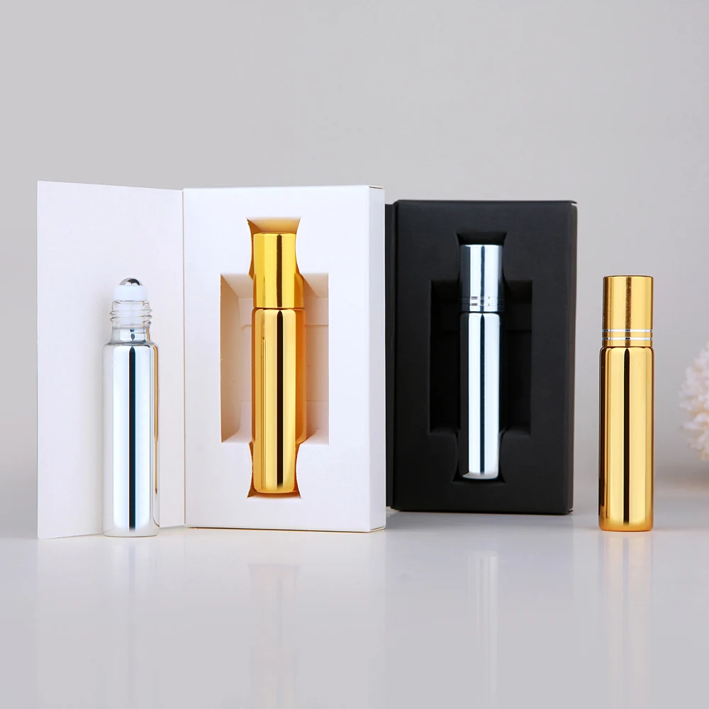 20/30/50 Pcs 10ml Essential Oil Bottle Perfume Bottle With packaging box Aromatherapy Perfumes Lip Balms Roll On Bottles