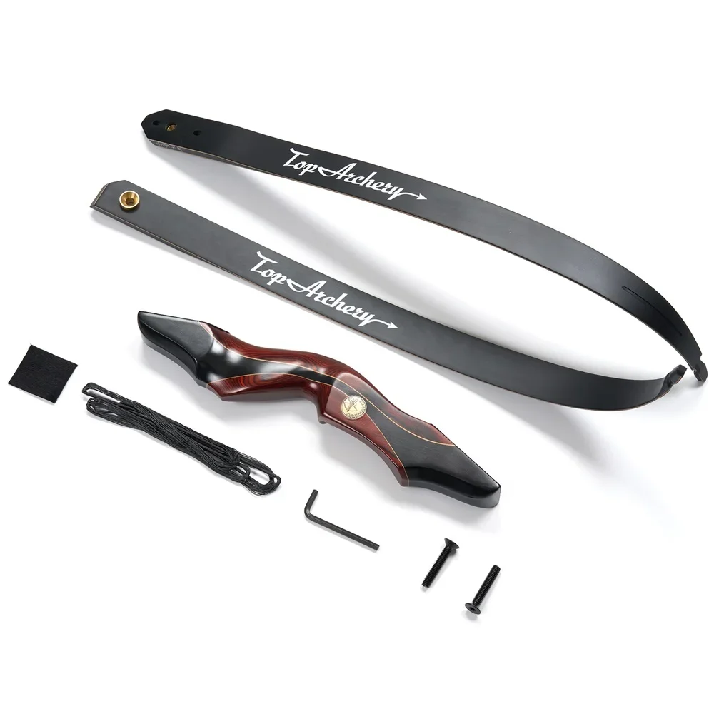 TOPARCHERY 60'' Archery Recurve Bow for Left-handed 25-50lbs Take-down Hunting Bow for Adults Outdoors Hunting 4