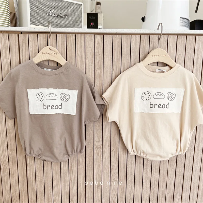 2025 Summer New Baby Short Sleeve Bodysuit Cute Bread Print Infant Clothes Newborn Toddler Boy Girl Loose Casual Jumpsuit 4 2025 Summer New Baby Short Sleeve Bodysuit Cute Bread Print Infant Clothes Newborn Toddler Boy Girl Loose Casual Jumpsuit - Image 4
