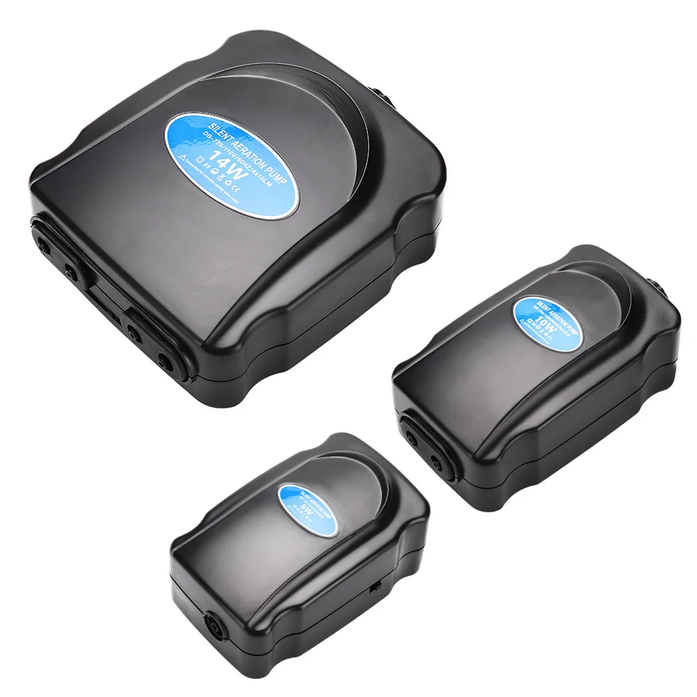 Adjustable Aquarium Air Pump 110V~220V Air Pump 3W~12W For Bedroom Fish Tank Silent Oxygen Compressor