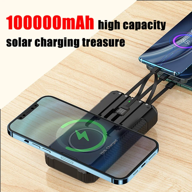 New power bank Wireless Charger PD 40W Fast Charger External Battery Portable Charger For iPhone Xiaomi Laptop Solar panel