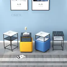 

Creative Five In One Small Table Bedroom Metal Wrought Iron Sofa Side Table Stool Combination Set Living Room Coffee Table