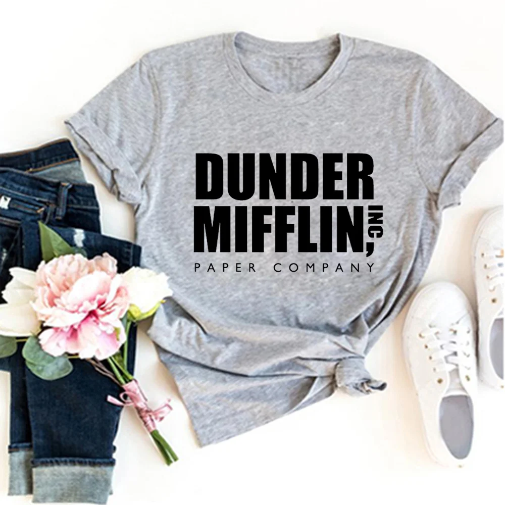 

Женская уличная одежда Dunder Mifflin, летняя комиксная футболка, женская одежда с графическим рисунком