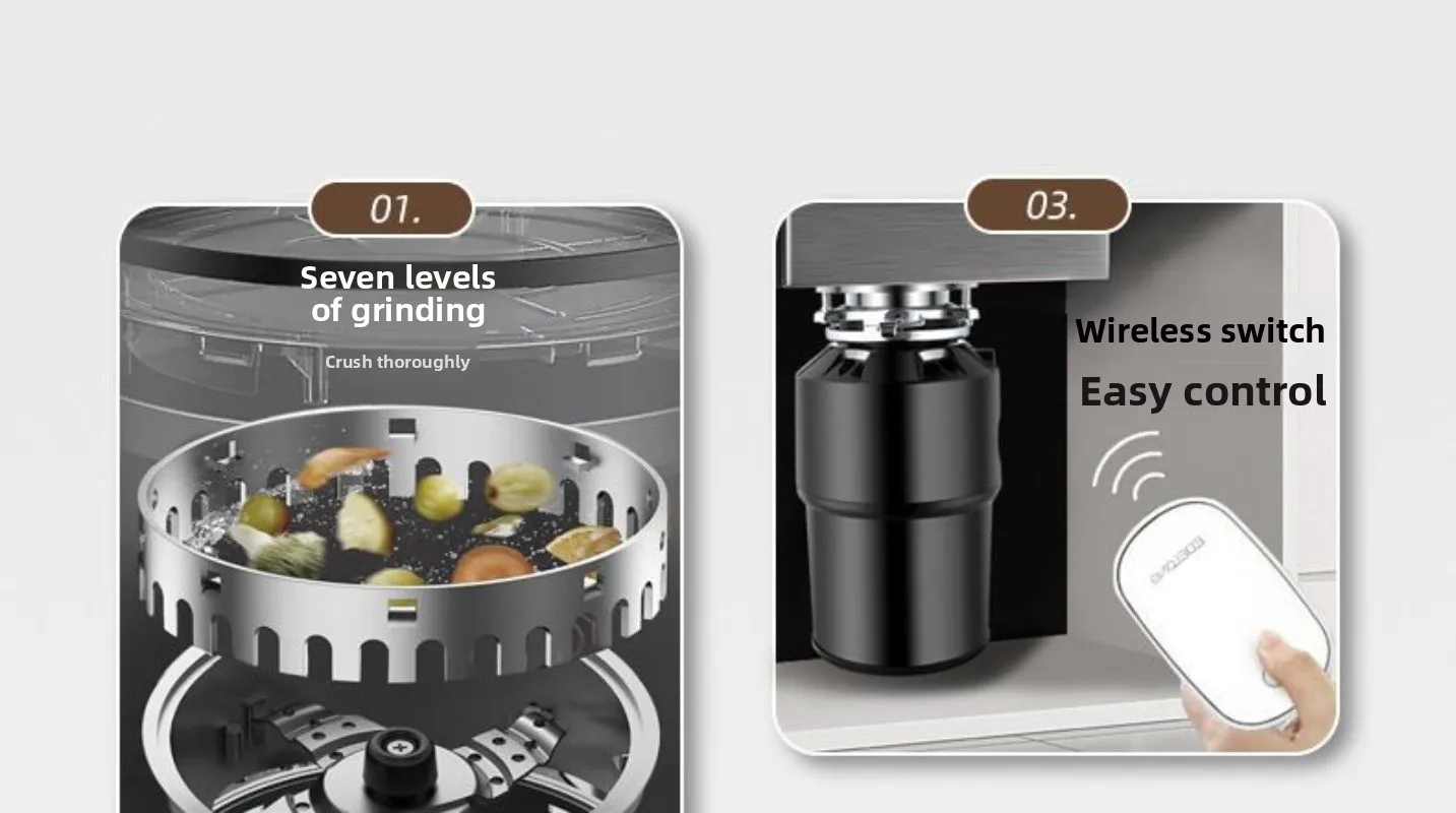 Description Picture 4 of itemKitchen Food Waste Disposer Turbo Drain Silent Garbage Grinder for Home Sink