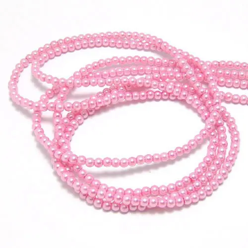Vibrant Glass Dyeing Color Round Imitation Pearl Beads for DIY Jewelry and Accessories