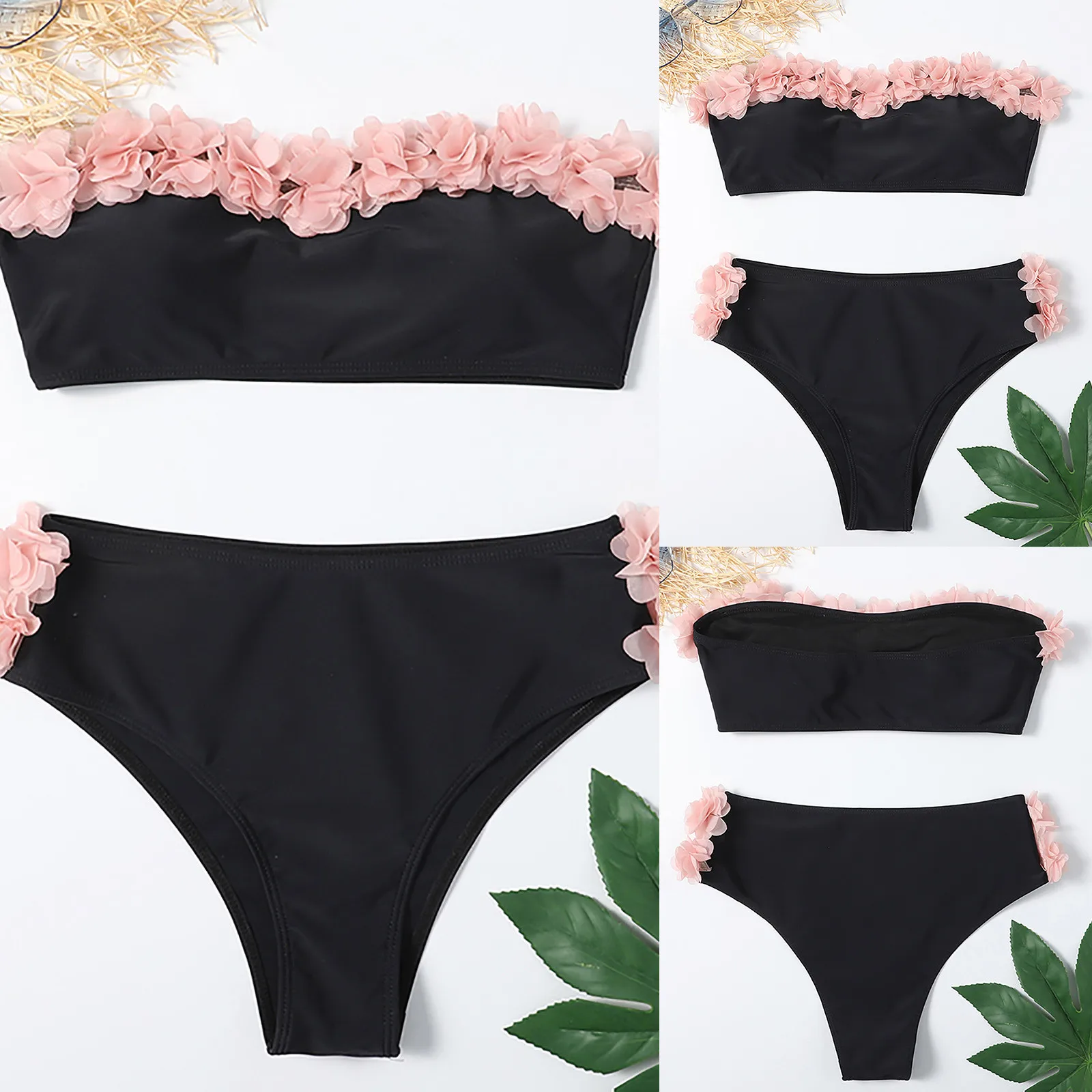 Sexy Split Bikinis Set One Piece Women Swimwear Push Up High Waist Bikinis Set  Swimsuit Women\'s Beach Bikinis Sexy Swimwears