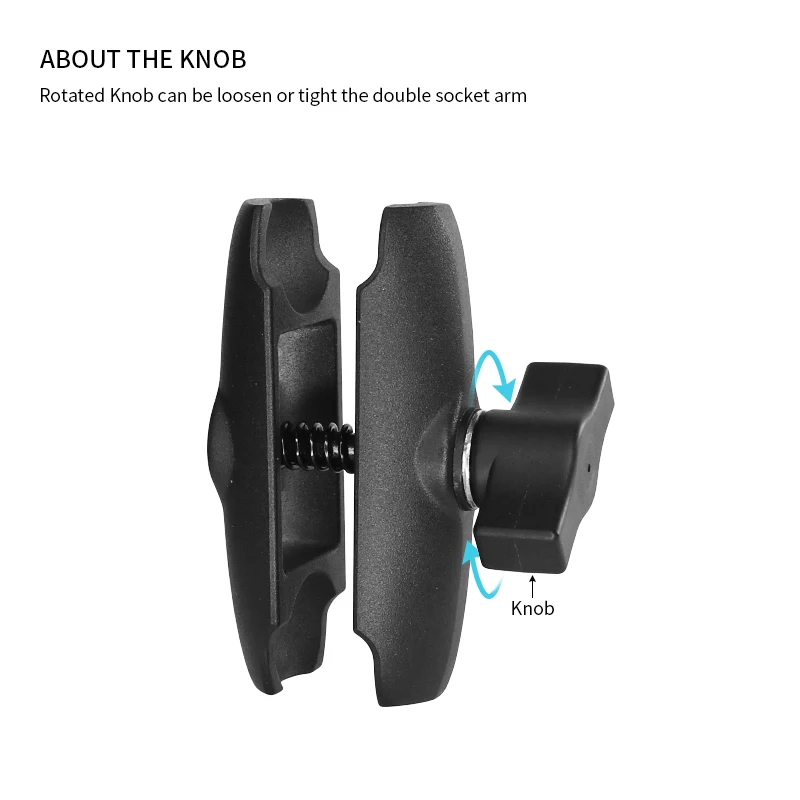 XiXiYang RAM Mounts Double Socket Arm 25mm,B Size 1'' Ball Short Compatible With RAM Mounts Metal Ball Socket Ram Mount - Full Length For Bike Motorcycle 1'' Ball Adapter Composite Medium Arm - View #9