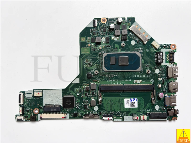 

USED Laptop Motherboard LA-J801P FOR Acer A315-56 NBHS511002 i5-1035G1 SRGKG Fully Tested and Works Perfectly