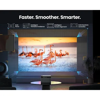 Dangbei Mars Pro 4K Projector, DLP Projector with Android 4GB+128G, 2x10W HiFi Speakers, Auto Focus, Keystone HDR10 Home Theater 4