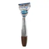 iRAZOR Heavyweight Manual Razor for Men Full Body Shaver with 5-Layer Fusion or Mach 3 Blade No-Slip Handle Gift for Gentlemen