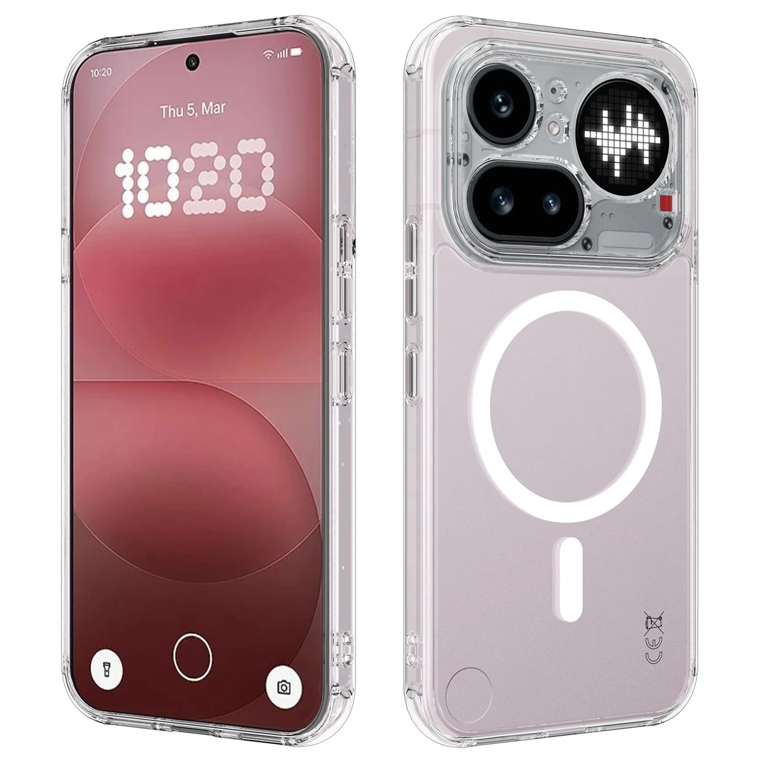 Magnetic Transparent Acrylic Bumper Case With All-Wrap Protection