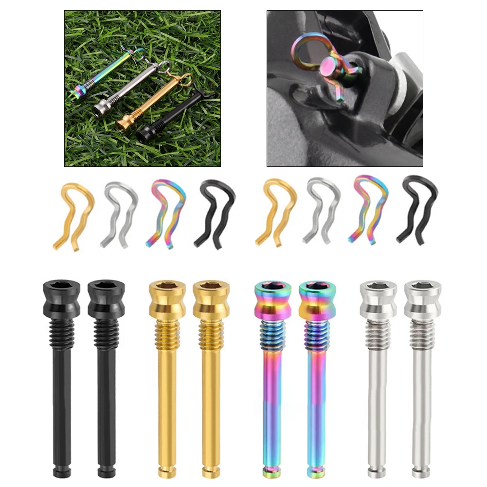 

High Hardness Bicycle Brake Pad Pin Screw Titanium Alloy Disc Brake Clamp Fixed Thread Bicycle Repair Tool Parts