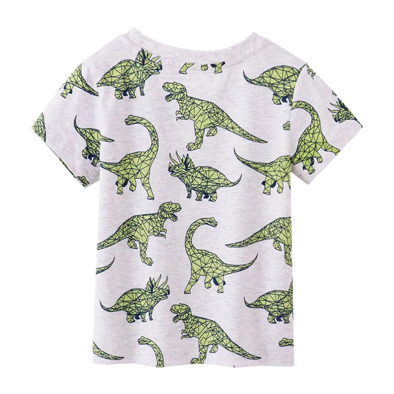 2025 Summer New Kids Clothes Toddler Baby Boys Wear Tees Cartoon Dinosaurs T Shirts Children's Clothing
