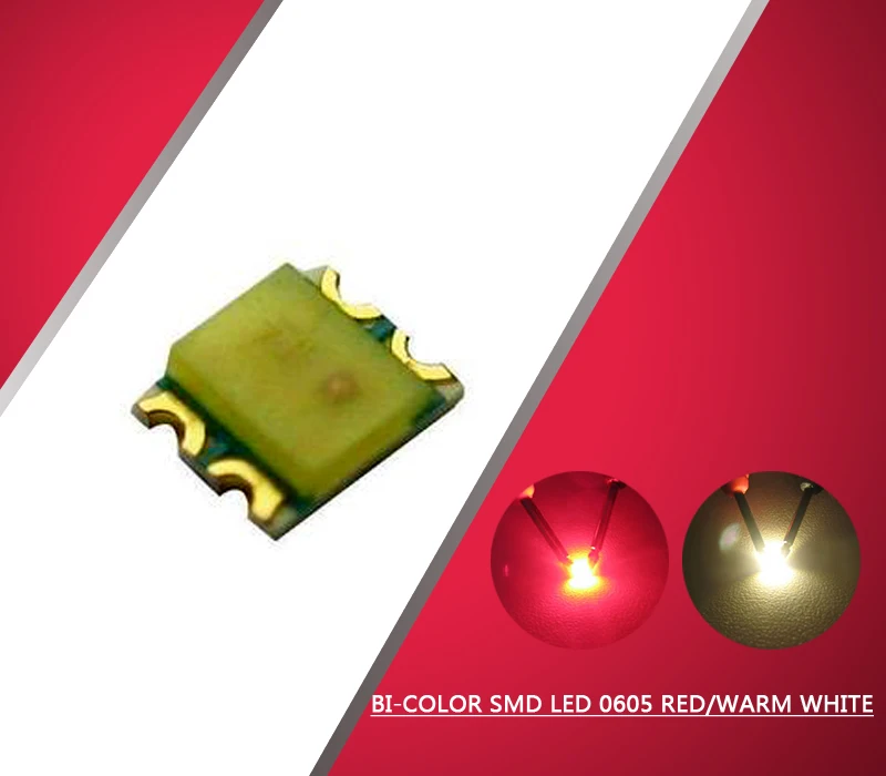 Bi-Color SMD LED Set for Model Train Railway Modeling - 100pcs with Multicolor Options