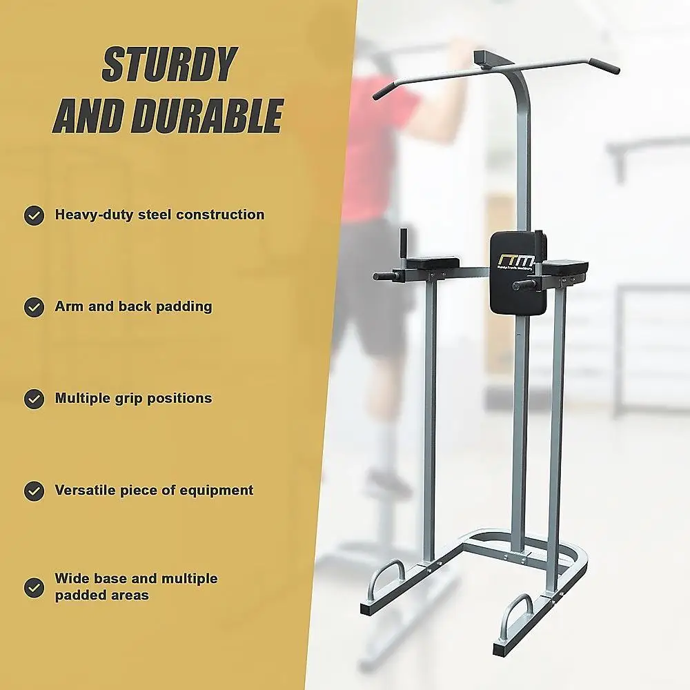 Power Tower Dip Chin Push Up Home Gym MultiStation