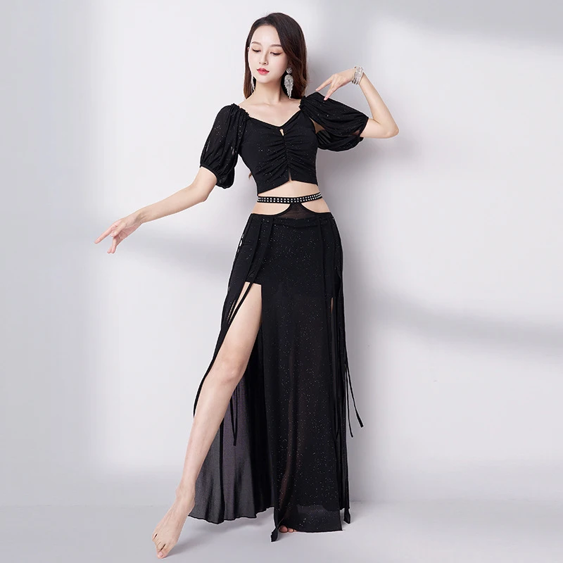 여성용 밸리 댄스 연습 원피스, 요정 섹시 롱 원피스 세트 초보자, 오리엔탈 댄스 원피스, 공연 팀 원피스, 신제품