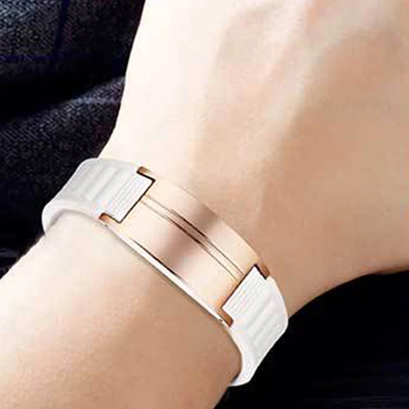 Stainless Steel Adjustable Bracelet Men's DIY Free Carved Health Magnetic Bangle Relieve Fatigue and Pain Jewelry Gifts