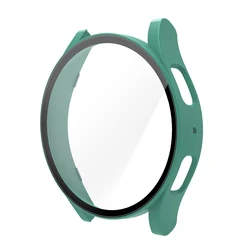 All - Around Matte Protective Case and Glass Cover for Smartwatch Screen Protector - Dust - Free Bumper Shell (Official Green)