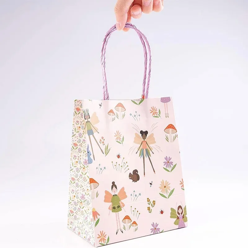 Woodland Fairy Birthday Party Banner Decorations Mushroom Favor Bags Fairy Forest Garlands Birthdays Tea Party Buntings Supplies