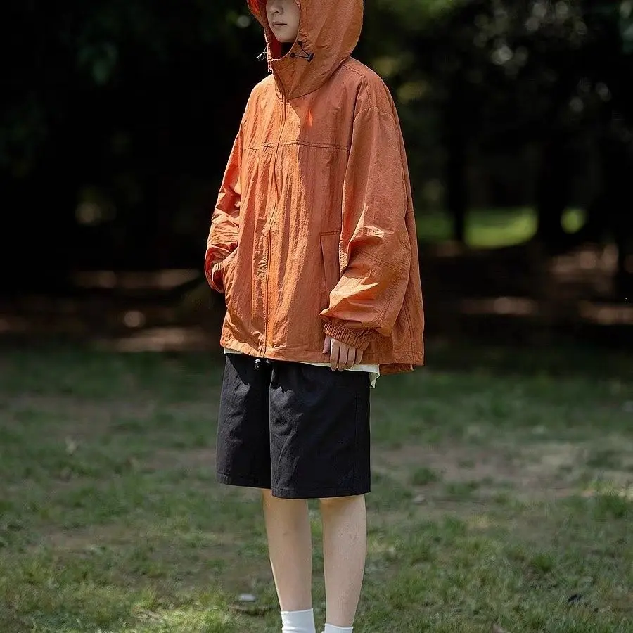 Summer Korean simple elastic waist shorts men versatile personality street y2k retro fresh Harajuku loose five point shorts 5