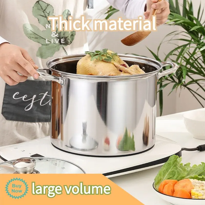 Extra Thick Aluminum Steamer an Aluminum Pot Household Thick Soup Pot Large  Pot LV Pot Commercial Extra Large Boiling Pot - AliExpress