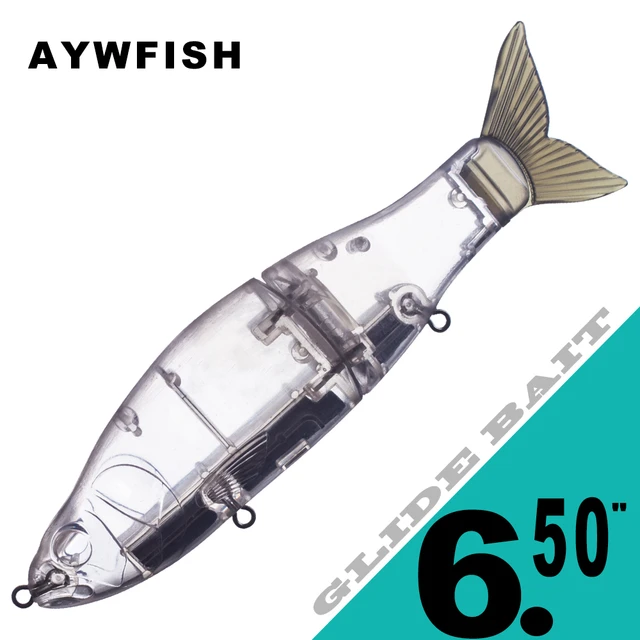 AYWFISH 5PCS / Lot 6.5IN Unpainted Glide Bait Artificial Hard Body