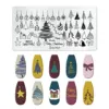 1pcs Snowflake Christmas Nail Stamping Plates Cartoon Christmas Tree Elk Winter Theme Template Mold Nail Art Stencil Tools 4