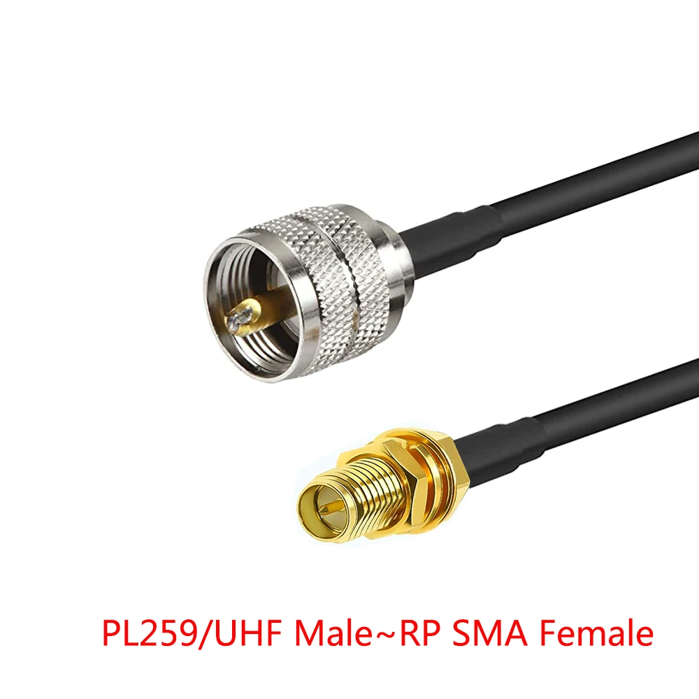 Cavo Jumper RG58 Con Connettori SO239 Femmina A SMA Maschio - 8 Pollici, 50, Per Radio UHF Cavo Coassiale 8 Pollici - Foto 5