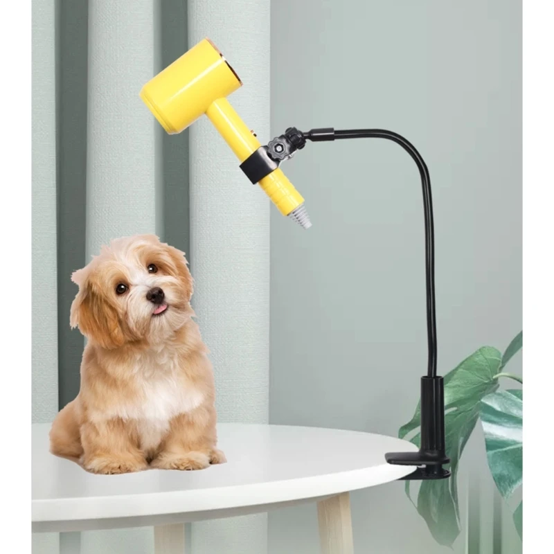 Dog Grooming Table Hair Dryer Arm Clamp Stand Holder 360Degree Neck Hands-free Pet Grooming Accessories pet hair dryer pet grooming table