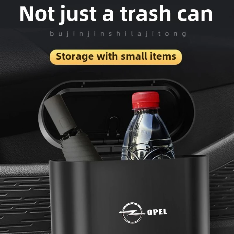 Suspended car garbage bin, storage box, ABS square press garbage bin For Opel Astra H G J Insignia Mokka Zafira Corsa Vectra
