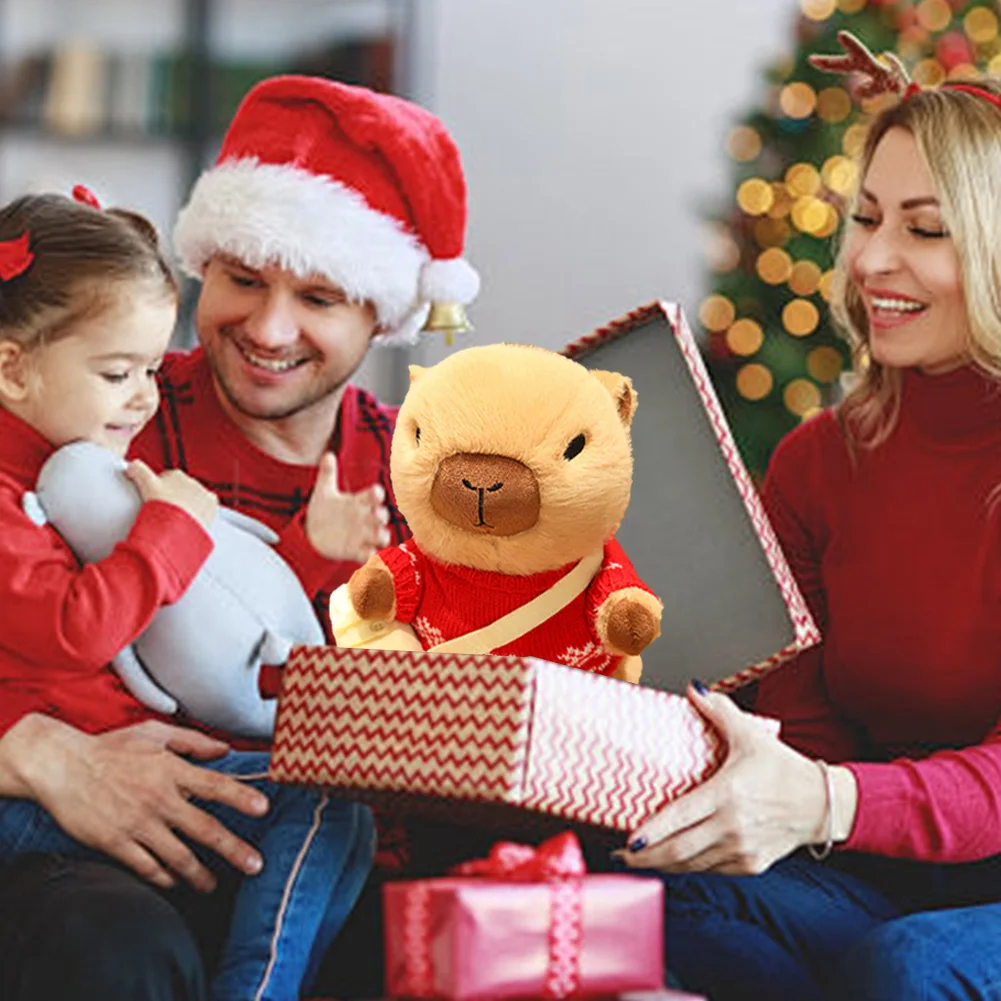 DIY Cute Capybara Plush with Clothes & Bag Cartoon Capybara Dolls Capybara Stuffed Plushies Gifts for Boys Girls