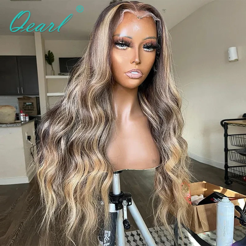 360 Parrucca Frontale In Pizzo Parrucche Naturali Per Le Donne Black Honey Blonde Highlights Parrucca Piena Del Merletto Glueless Hd Piccola Parrucca 