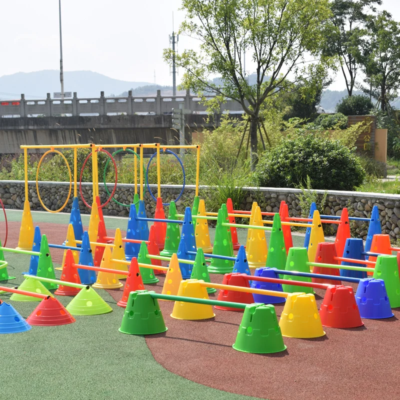 Soccer Cones Plastic Obstacle Equipment Agility Marker Cone Training Sports Cones for Football Basketball Indoor Outdoor Activit