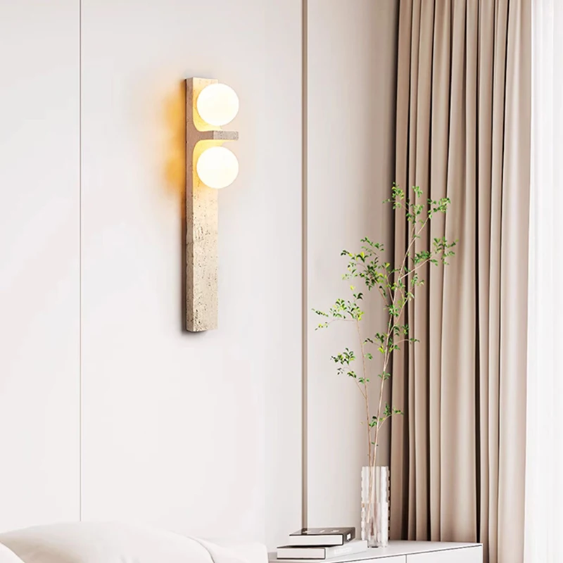 Japan Style LED Decor Wall Lamp Creative Fashion Stone Glass Home Light Bar Bedroom Foyer Lighting Fixtures