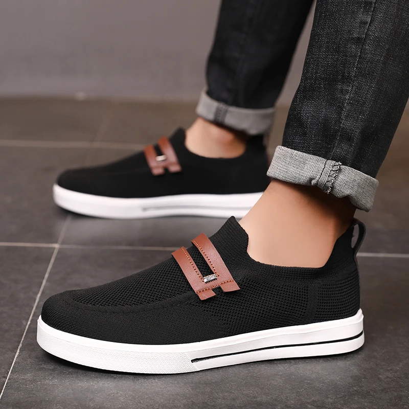 New Fashion Men Casual Shoes Lightweight Breathable Outdoor Walking Sports Shoes Driving Shoes Men Flat Canvas Shoes Large Size 4