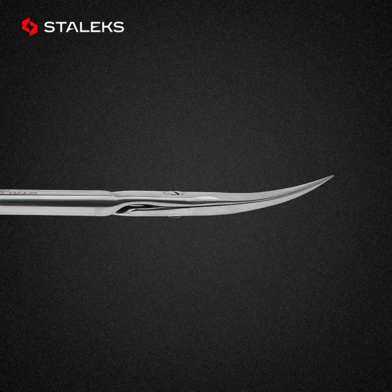 STALEKS SE-22-1Nail Scissors High Quality Stainless Steel Elbow Eyebrow Scissors Exfoliating scissors Trim Nose Hair Makeup Tool 2